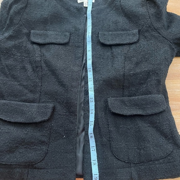 Monteau Black Textured Blazer small - Picture 6 of 7